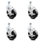 Service Caster 5 Inch Hard Rubber Wheel Swivel 1/2 Inch Threaded Stem Caster Set with Brake SCC SCC-TS20S514-HRS-TLB-121315-4 - alternate 1
